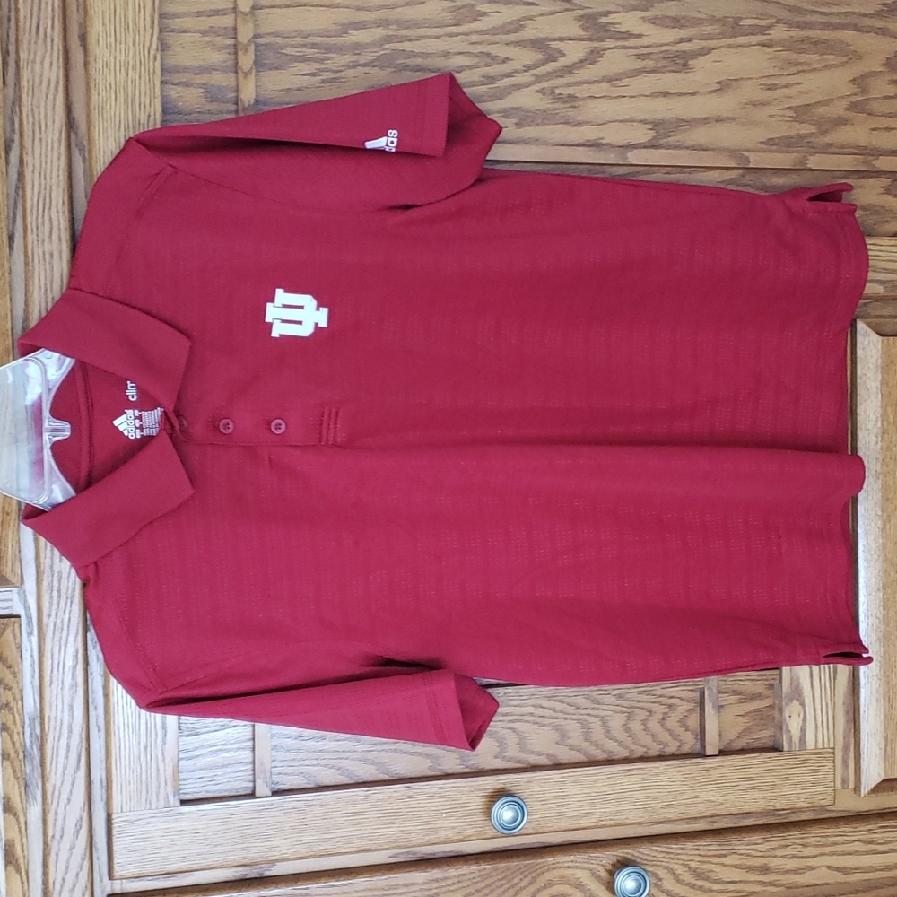 Men's Indiana Hoosiers Red Polo Sz. S